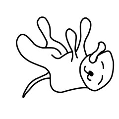 Hand Drawn Cute Dogs Doodles Set 