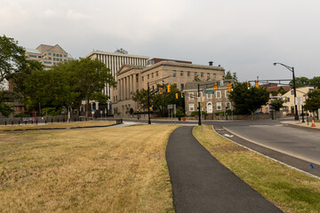 aerial view of Trenton, New Jersey. city hall and downtown