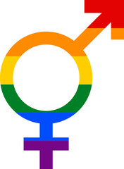 トランスジェンダー　シンボル　アイコン　記号　（Illustration of transgender symbol） / LGBT / LGBTQ