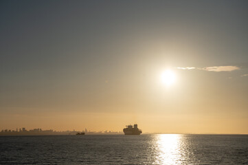 Views from the ferry to the City of Buenos Aires, Argentina.