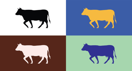 Cow icon for web and mobile