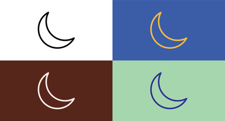 Plakat Moon icon for web and mobile