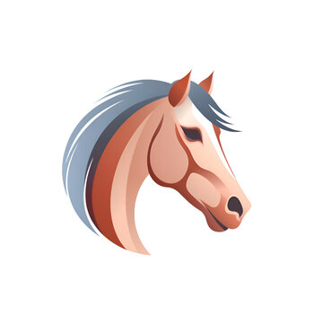 Horse head vector Illustration on a white background for graphic and web design