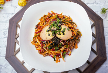 Delicious Korean Food Spicy Buckwheat Noodles