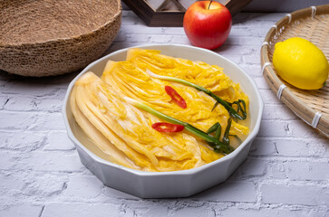 Korean traditional food white kimchi - water kimchi