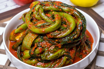 Korean traditional food Leaf Mustard Kimchi