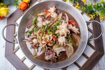 Korean food Stir-fried Webfoot Octopus