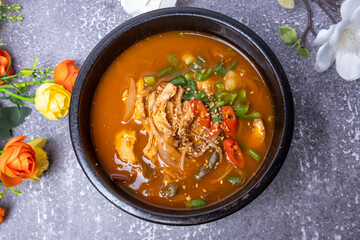 Delicious soup Korean food Spicy Chicken Soup