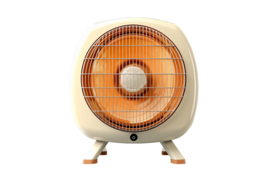 Electric fan heater. isolated object, transparent background