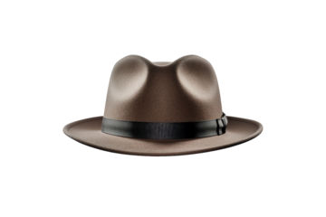 Fedora hat. isolated object, transparent background