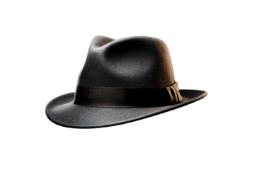 Fedora hat. isolated object, transparent background