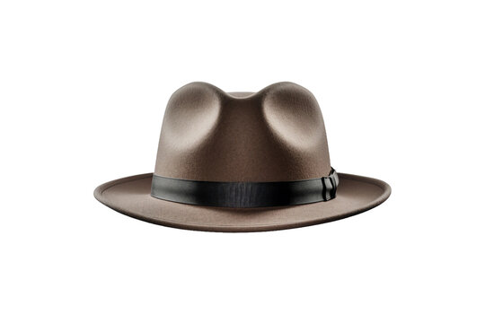 Fedora hat. isolated object, transparent background