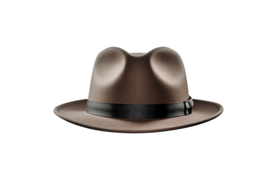 Fedora hat. isolated object, transparent background