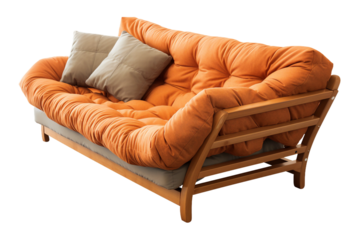 Futon. isolated object, transparent background
