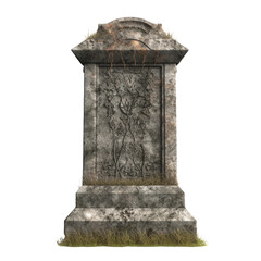 Gravestone. isolated object, transparent background