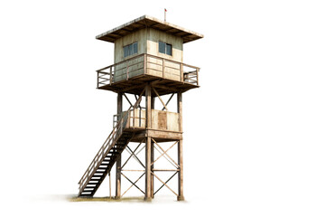 Guard tower. isolated object, transparent background