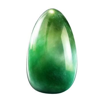 Jade gemstone. isolated object, transparent background