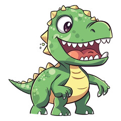 Fototapeta premium Cute Megalosaurus Dinosaur Illustration