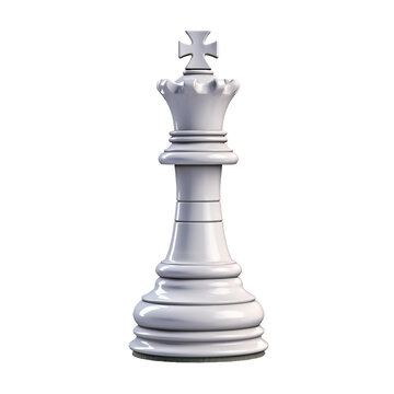 King chess piece. isolated object, transparent background