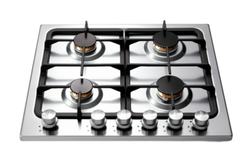 Stove top. isolated object, transparent background