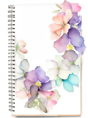 watercolor flower on white background.