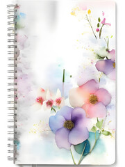 watercolor flower on white background.