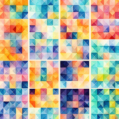 Seamless pattern. Abstract geometric background with triangles. AI Generated