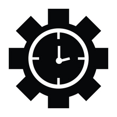 Time management, productivity, deadline icon