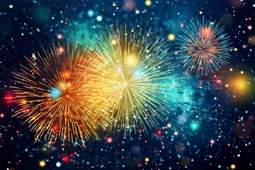 Naklejka premium Happy New Year sparkles banner