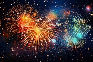 Naklejka premium Happy New Year sparkles banner