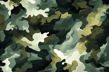 Fototapeta premium Camouflage military texture background soldier repeated seamless green print
