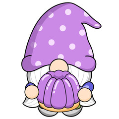 Dwarf holding grape pudding