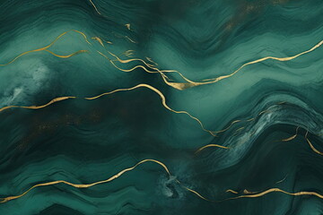 green marble gradient background with golden lines