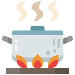 hot food flat icon