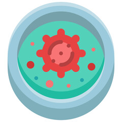 petri dish flat icon