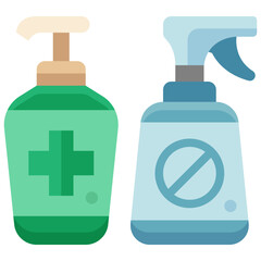 sanitizer bottle flat icon