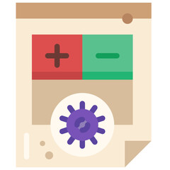 results report flat icon