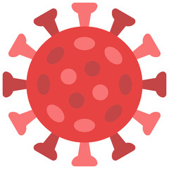 virus cell flat icon