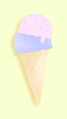 16:9 レトロアイスクリームな壁紙☆