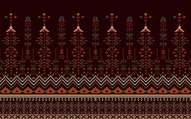 Ikat geometric folklore ornament with diamonds. Tribal ethnic 
vector texture. Seamless striped pattern in Aztec style. Folk embroidery. 
Indian, Scandinavian, Gypsy, Mexican, African rug.native,wrap
