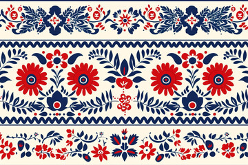 vector illustration of ukrainian folk seamless pattern ornament