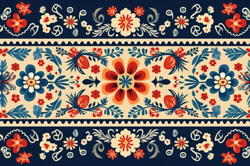 vector illustration of ukrainian folk seamless pattern ornament