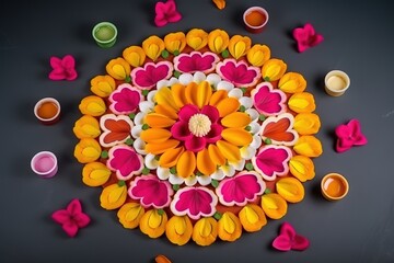 Fototapeta na wymiar Happy Diwali. Happy Diwali Concept. Happy Diwali Background. Happy Diwali Theme. Generative Ai