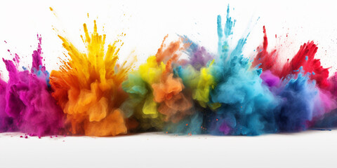 colorful rainbow holi paint color powder