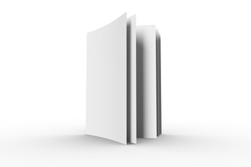 Digital png illustration of book with blank pages and copy space on transparent background