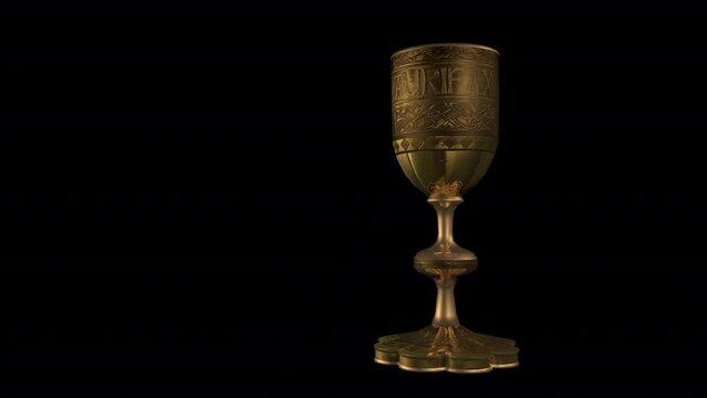Antique Gold Chalie animation in 3d