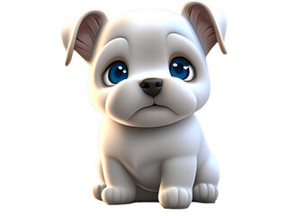 Naklejka premium cute baby dog cartoon clipart png 