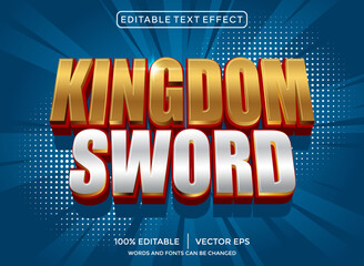 Kingdom sword 3D editable text effect