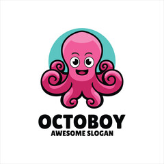 octopus mascot illustration logo design