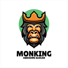 monkey mascot illustration logo design